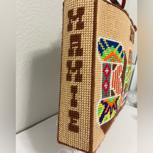 Vintage My Bag Needlepoint Handbag Tote - Picture 3 of 12